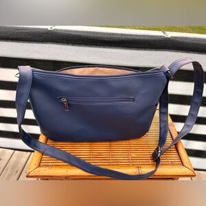 Blue Faux Leather Purse